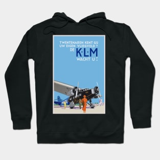 KLM Netherlands Vintage Poster 1930s Hoodie